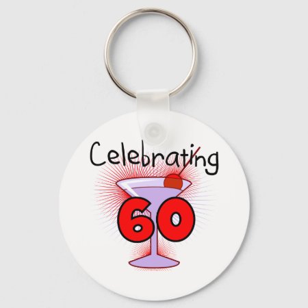 Cocktail Celebrating 60 Tshirts And Gifts Keychain