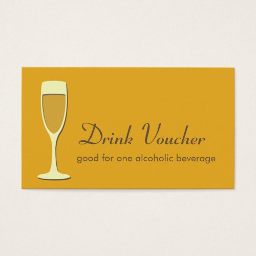 Cocktail champagne glass event orange drink ticket business card