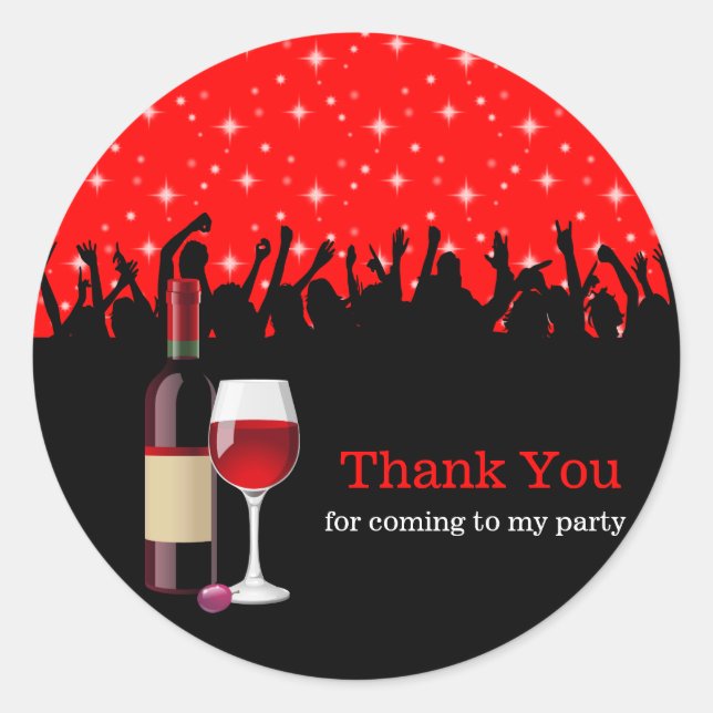 Cocktail * choose background color classic round sticker (Front)