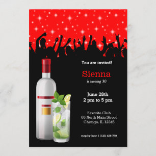 Cocktail * choose background color invitation