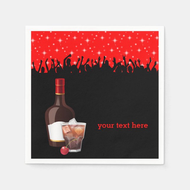 Cocktail * choose background color paper napkins (Front)