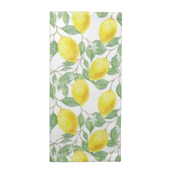 Cocktail Cloth Napkins with Lemon Print | Zazzle