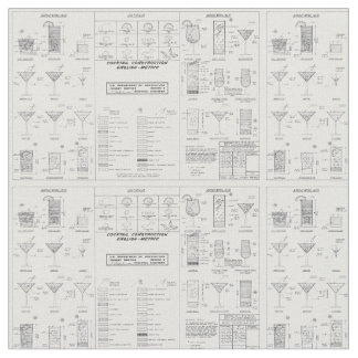 Cocktail Construction Chart / USDA Fabric