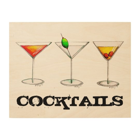 Tail Cosmo Martini Manhattan Bar Kitchen Drink Wood Wall Decor Tail Cosmo Martini Manhattan Bar Kitchen Drink Wood Wall Decor