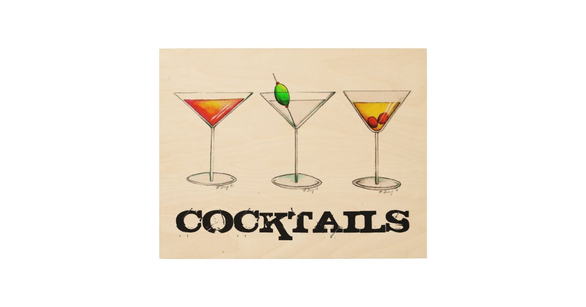 Tail Cosmo Martini Manhattan Bar Kitchen Drink Wood Wall Decor Tail Cosmo Martini Manhattan Bar Kitchen Drink Wood Wall Decor Zazzle