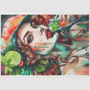 Cocktail Cutie Mojito Decoupage Paper