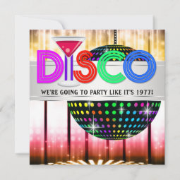 Cocktail Disco Dance Party Invitations | Zazzle