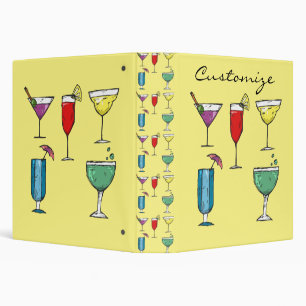 Cocktail Drink Assortment Thunder_Cove 3 Ring Binder