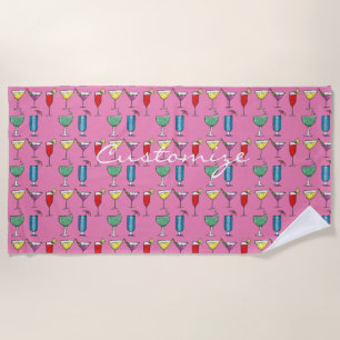 Cocktail Drink Assortment Thunder_Cove Beach Towel