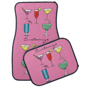 Cocktail Drink Assortment Thunder_Cove Car Floor Mat