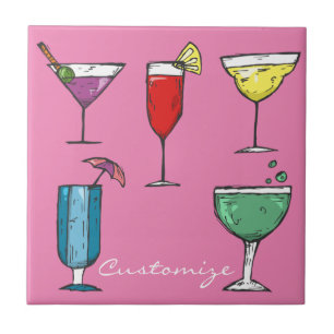 Cocktail Drink Assortment Thunder_Cove Ceramic Tile
