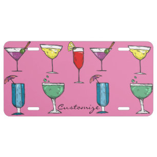Cocktail Drink Assortment Thunder_Cove License Plate