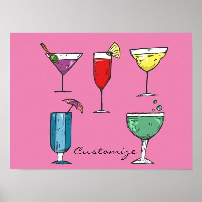 Cocktail Drink Assortment Thunder_Cove Poster (Front)