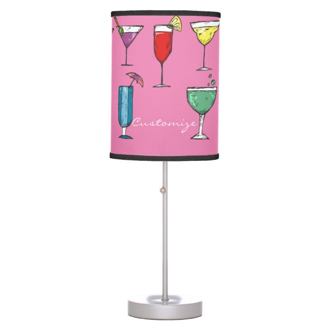 Cocktail Drink Assortment Thunder_Cove Table Lamp (Front)