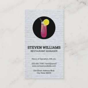 Cocktail Drink   Beverage Icon Business Card