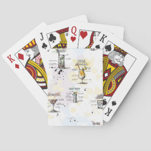 Cocktail Drink Recipe Design Poker Cards