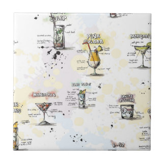 Cocktail Drink Recipe Design Tile