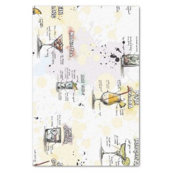 Cocktail Drink Recipe Design Tissue Paper by GroovyFinds at Zazzle