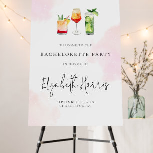 Cocktail Drinks Bachelorette Party Welcome Sign