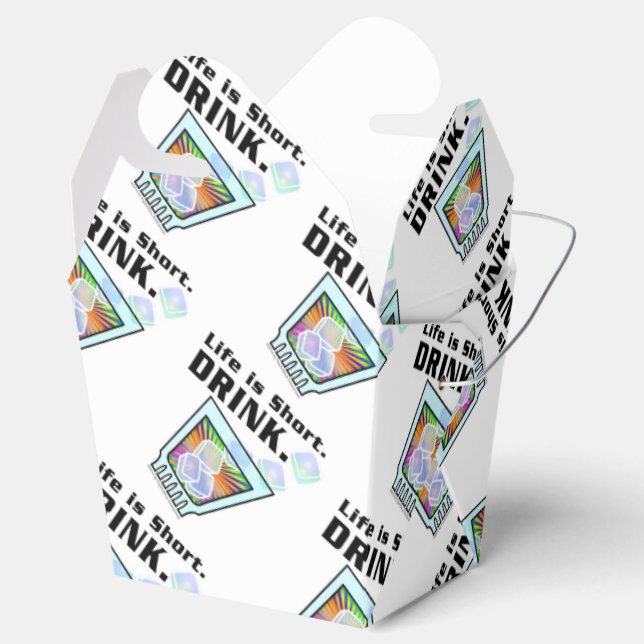 COCKTAIL FAVOR BOXES, Life is Short. DRINK. Boxes (Opened)