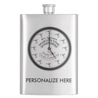 COCKTAIL FLASK - ALWAYS MARTINI TIME SOMEWHERE