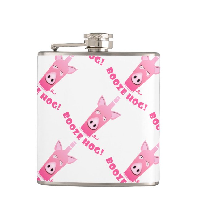 COCKTAIL FLASK - BOOZE HOG (Front)