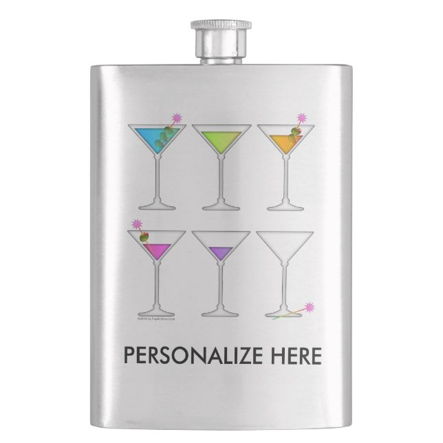 COCKTAIL FLASK - DISAPPEARING MARTINIS (Front)
