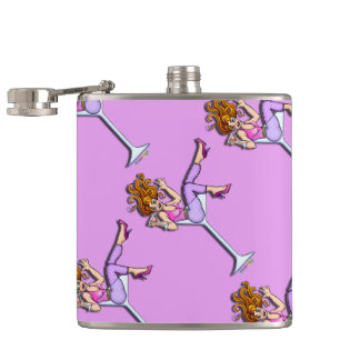 COCKTAIL FLASK - GIRL IN A MARTINI GLASS 1