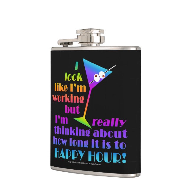 COCKTAIL FLASK - HOW LONG TO HAPPY HOUR (Left)