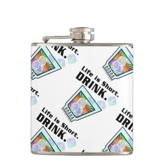 COCKTAIL FLASK - Life is Short. DRINK.