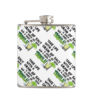 COCKTAIL FLASK - LIFE, LIME, SALT, TEQUILA!