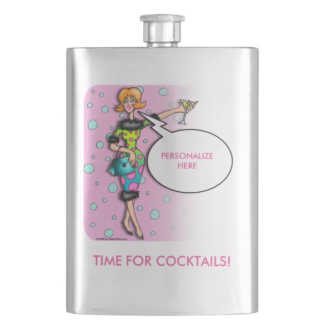 COCKTAIL FLASK - MARTINI DIVA (Front)
