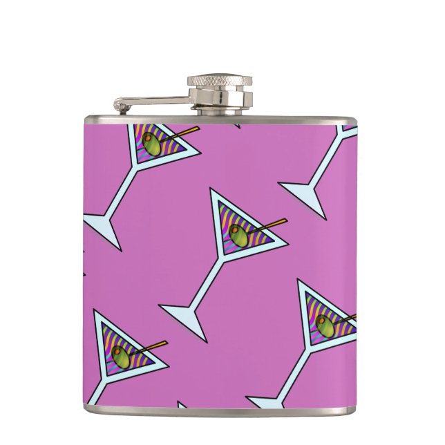 COCKTAIL FLASK - MARTINI GLASS (Front)