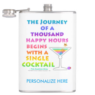COCKTAIL FLASK - MARTINI ZEN, THOUSAND HAPPY HOURS