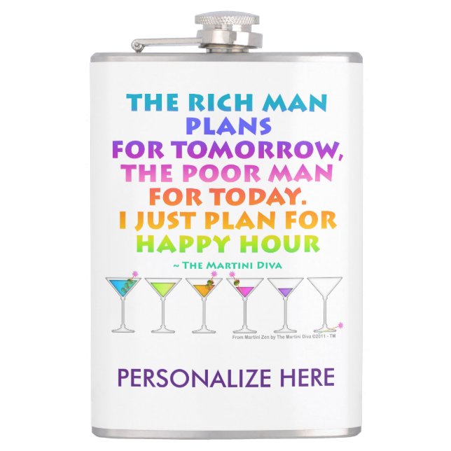 COCKTAIL FLASK - PLAN FOR HAPPY HOUR (Front)
