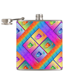 COCKTAIL FLASK - POP ART COCKTAIL GLASSES