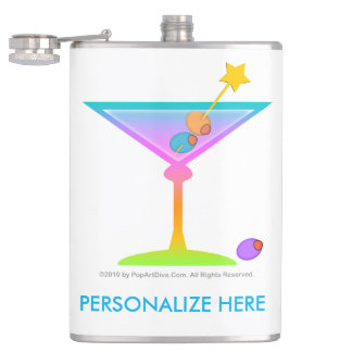 COCKTAIL FLASK - RAINBOW MARTINI, PERSONALIZE