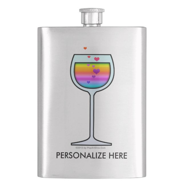 COCKTAIL FLASK - WINE GLASS (Front)