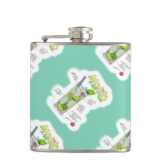 COCKTAIL FLASKS - MOJITO RECIPE COCKTAIL ART