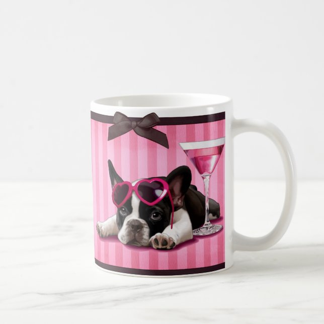 Cocktail French Bulldog Coffee Mug (Right)