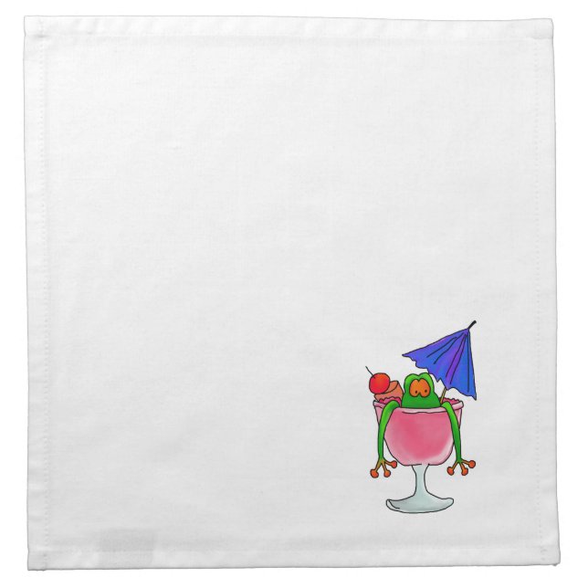 Cocktail Frog Cocktail Napkin (Front)