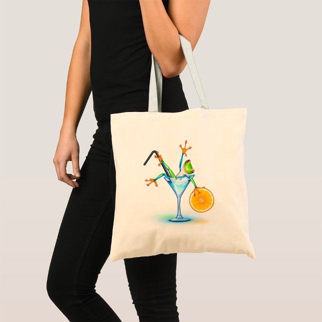 Cocktail Frog Tote Bag (Creator Uploaded)