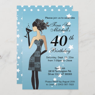 Cocktail Girl Birthday Party Invitation