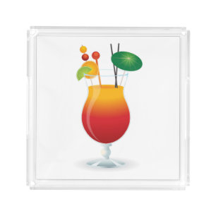 COCKTAIL GLASS ACRYLIC TRAY