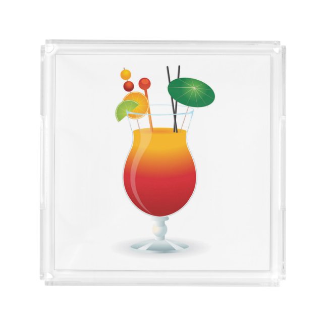 COCKTAIL GLASS ACRYLIC TRAY (Front)