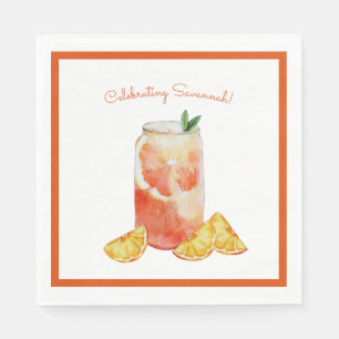 Cocktail Glass Bridal Shower Birthday Paper Napkin