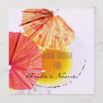 Cocktail Glass Bridal Shower Invite by justbecauseiloveyou at Zazzle