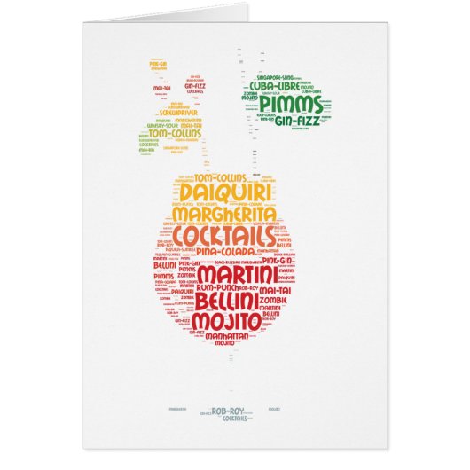 cocktail glass cards (Front)