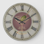 Cocktail Glass Happy Hour Wall Clock at Zazzle