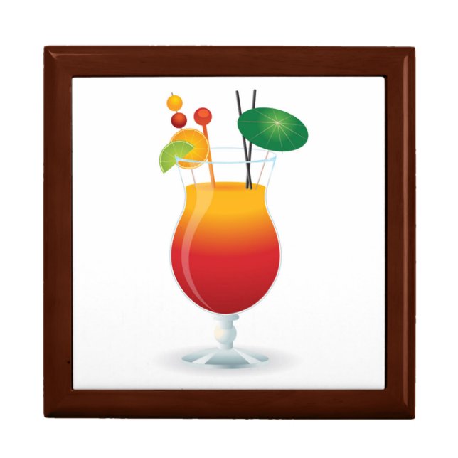 COCKTAIL GLASS JEWELRY BOX (Front)
